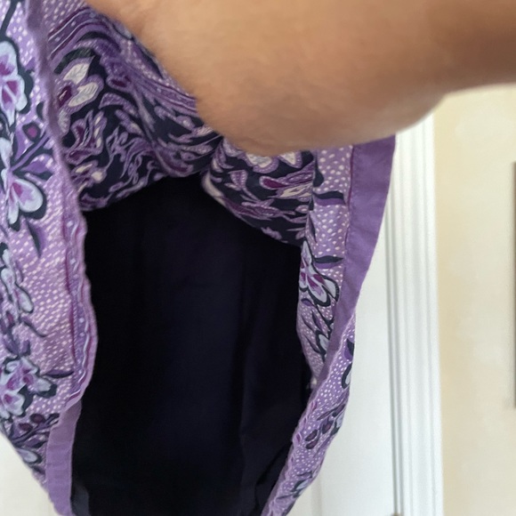 Gap Kids Black & Purple Floral 💐 Cute 🥰 Dress 👗 Sz 6/7 - Picture 2 of 5